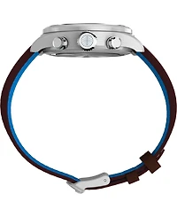 Timex Men's Chronograph Brown Leather Watch, 41mm