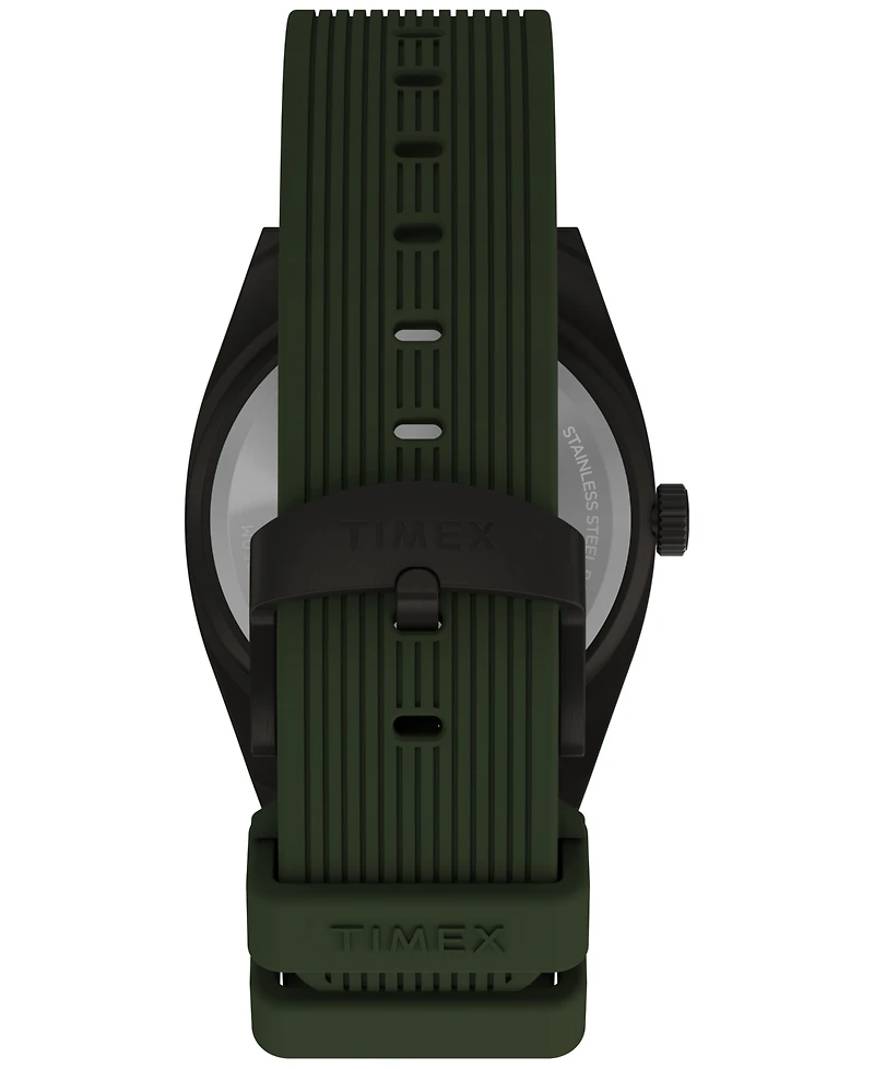 Timex Men's Quartz Analog Green Silicone Watch, 39mm