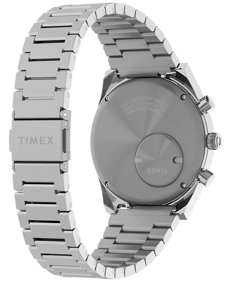 Timex Men's Chronograph Silver-Tone Stainless Steel Watch, 40mm