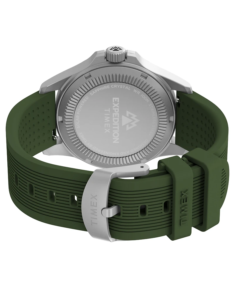 Timex Men's Quartz Analog Green Silicone Watch, 41mm