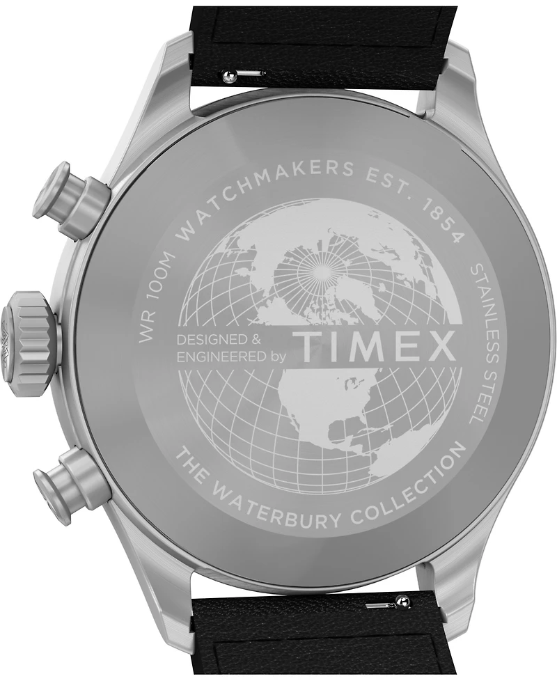 Timex Men's Chronograph Brown Leather Watch, 41mm