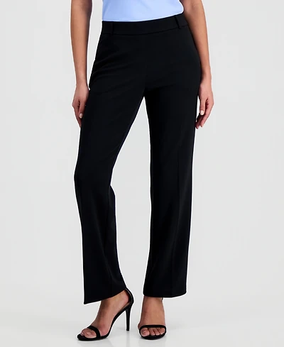 Kasper Women's Audrey Pull-On Straight Leg Trouser, Regular & Petite