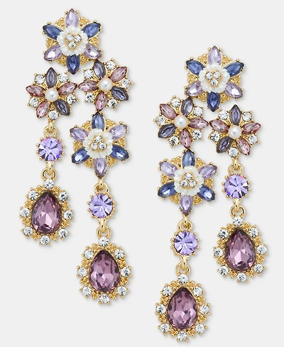 Marchesa Multi-Stone Floral Chandelier Earrings