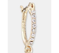 Marchesa Crystal Drop Huggie Hoop Earrings