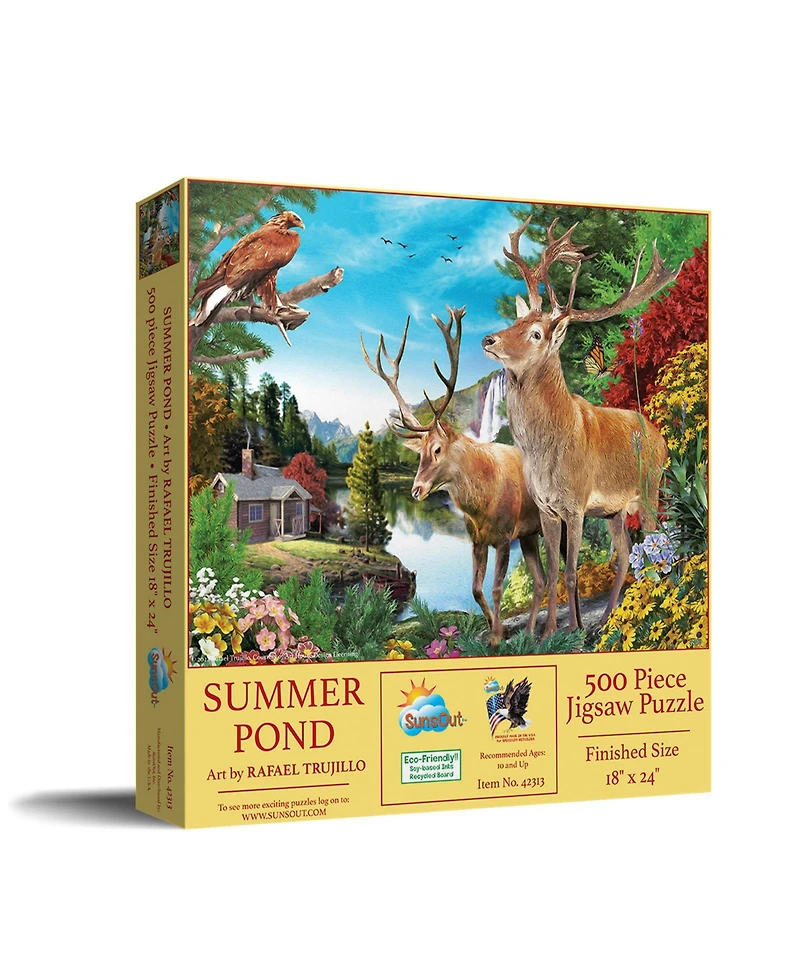 SunsOut Summer Pond 500 piece Jigsaw Puzzle for Adults