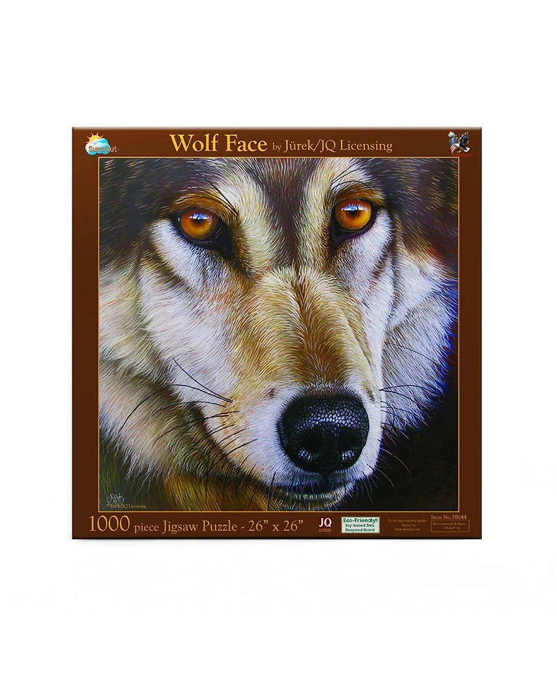 SunsOut Wolf Face 1000 piece Jigsaw Puzzle for Adults