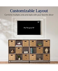 Best Choice Products Elevated 9-Cube Storage Organizer, 11in Shelf, Bookcase, Display w/ Metal Legs