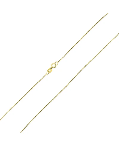 Bling Jewelry Ultra Thin 018 Gauge 0.5MM Thin 14K Gold Rolo Curb Cable Chain Necklace