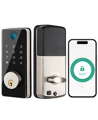 Zachvo Keyless Smart Lock with Fingerprint, Pin, App & Key Access — Electronic Door Lock, Alexa Compatible, Ansi Certified, IP56 Waterproof