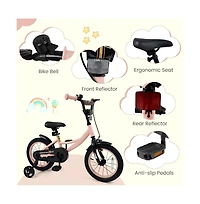Hongge 14 Inch Kids Bike with Adjustable Training Wheels