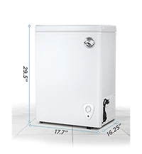 Commercial Cool 1.8 Cu. Ft. Compact Chest Freezer, Textured Finish, Deep Freezer for Frozen Food Storage, White