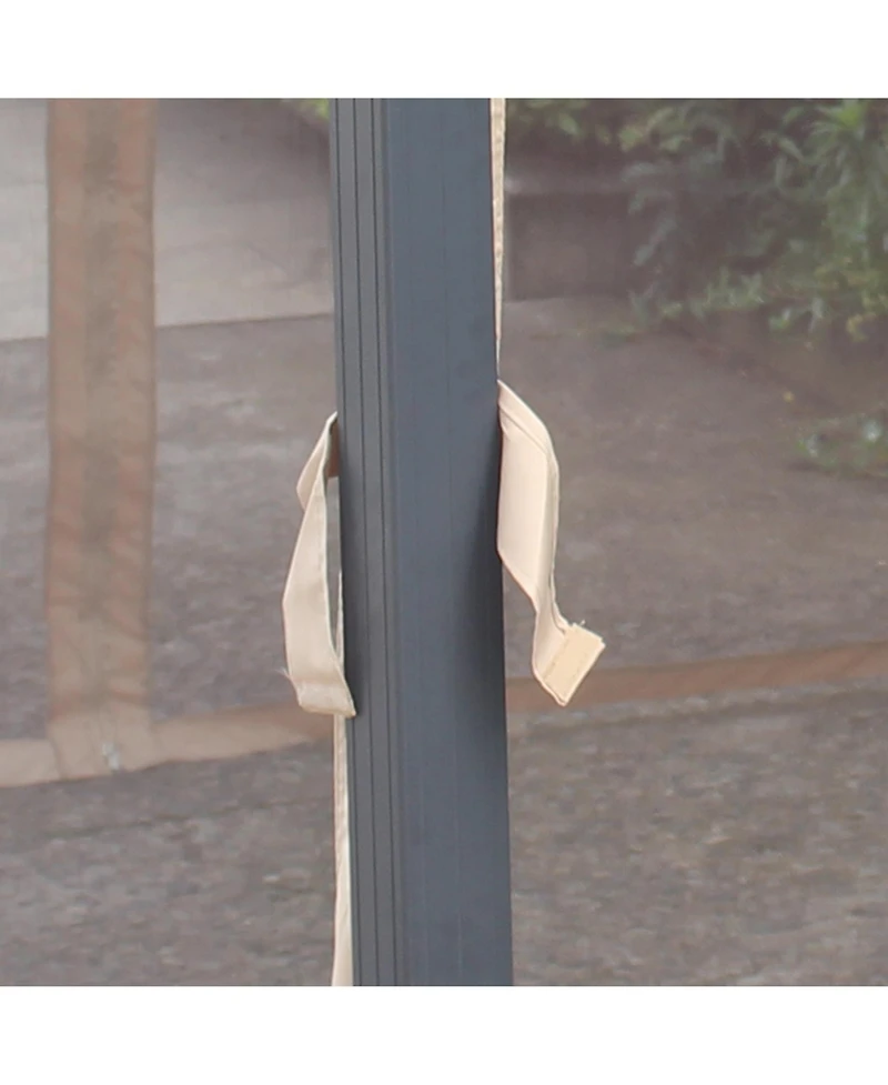 Outsunny 10' x 12' Hardtop Gazebo Canopy with Polycarbonate Roof, Top Vent and Aluminum Frame, Permanent Pavilion Outdoor Gazebo with Netting, for Pat