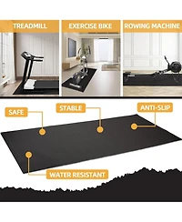 BalanceFrom High-Density Home Gym Equipment Mat, 1/4-Inch Pvc Protective Floor Mat for Treadmills, Exercise Bikes, and Fitness Machines, 6' x 4'