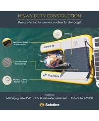 Solstice Inflatable Pup Plank Mini Dog Ramp Water Float Ladder Step, Multicolor
