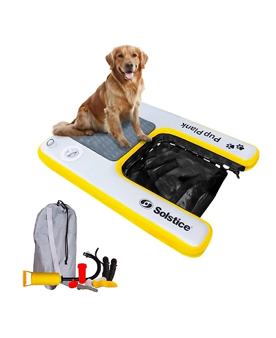Solstice Inflatable Pup Plank Mini Dog Ramp Water Float Ladder Step, Multicolor