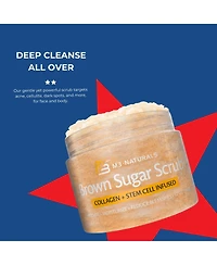 M3 Brown Sugar Body Scrub with Collagen Stem Cell Exfoliating Body Scrubber Face Cleanser Fight Skin Care Appearance Cellulite Fine Line Stretch Mark