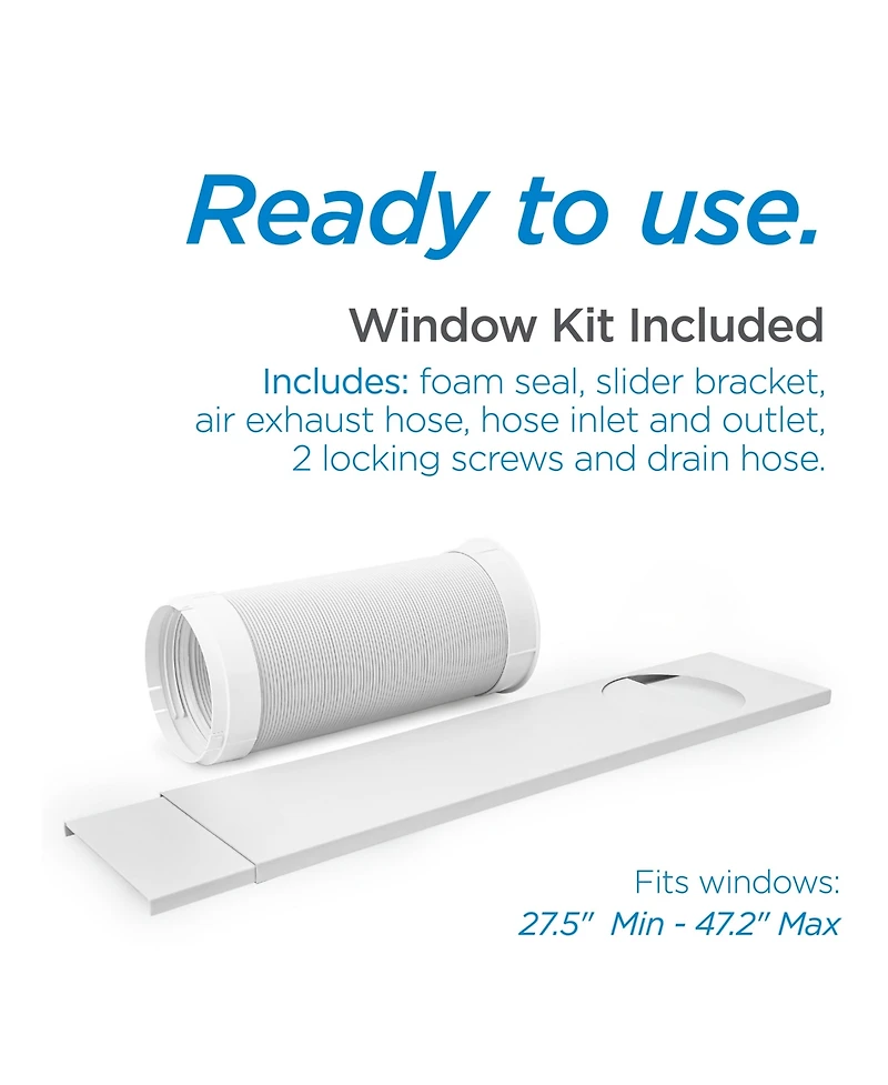 Black+Decker 8,000 Btu Sacc/Cec (12,000 Btu Ashrae) Portable Air Conditioner with Heat and Remote Control, White