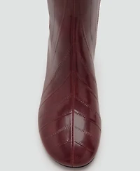 Mango Women's Textured Heeled Boots