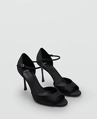 Mango Women's Satin High-Heeled Sandals