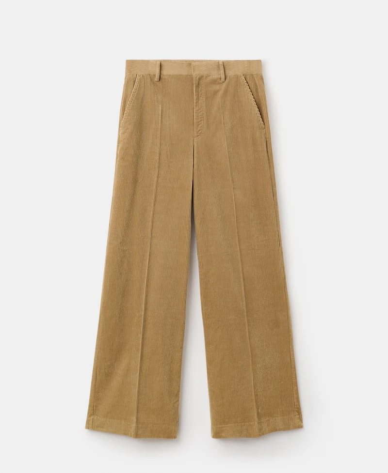 Mango Women's Wide-Leg Corduroy Pants
