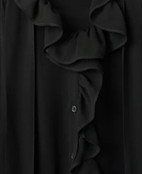 Mango Women's Ruffled Scarf Blouse