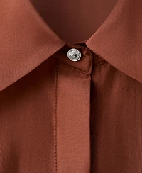 Mango Women's Rhinestones Lyocell Shirt