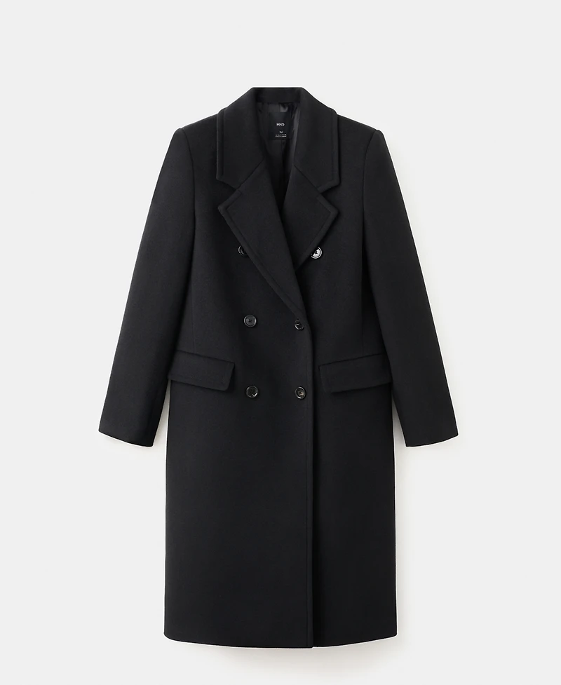 Mango Women's Double-Breasted Wool Coat