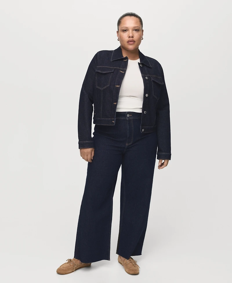 Mango Women's Catherin Culotte High-Rise Jeans