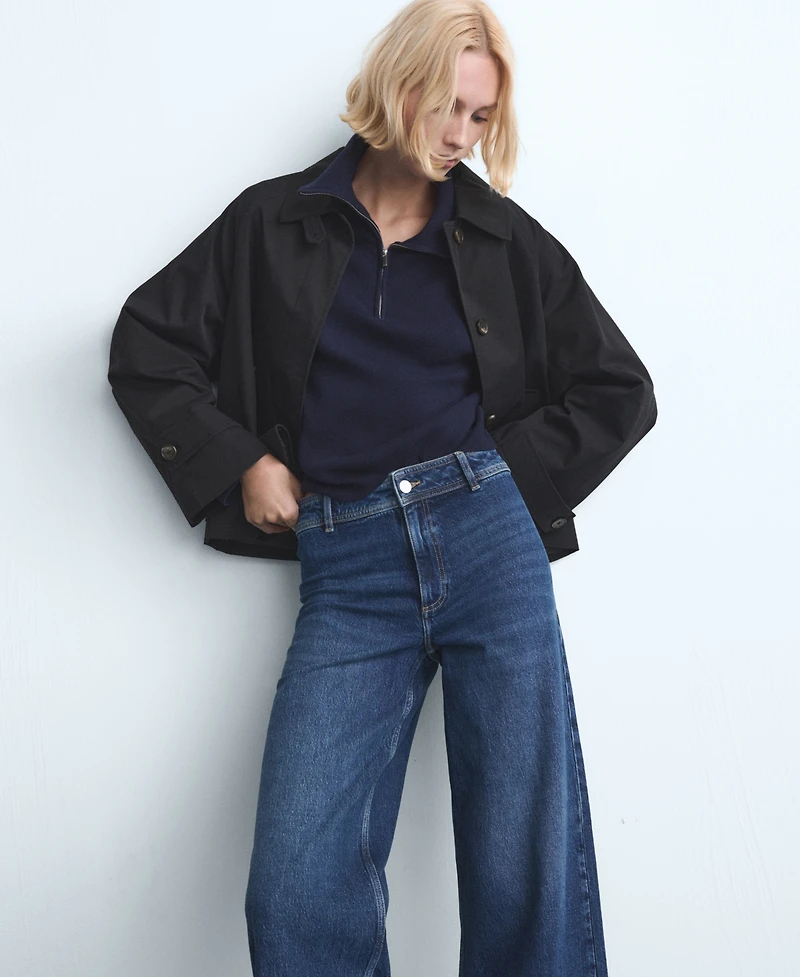 Mango Women's Catherin Culotte High-Rise Jeans