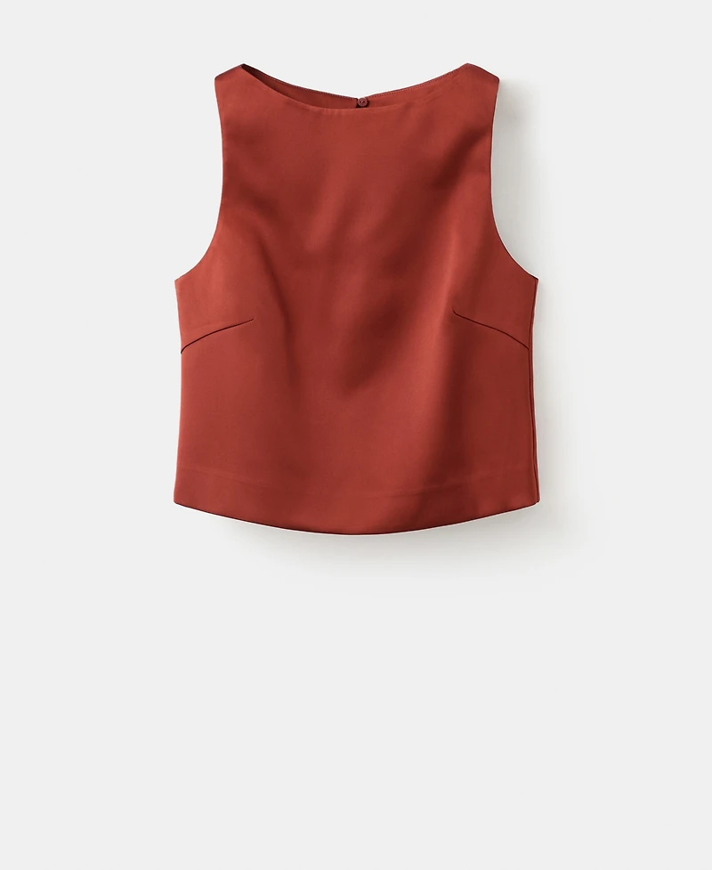 Mango Women's Bows Satin Top