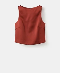 Mango Women's Bows Satin Top