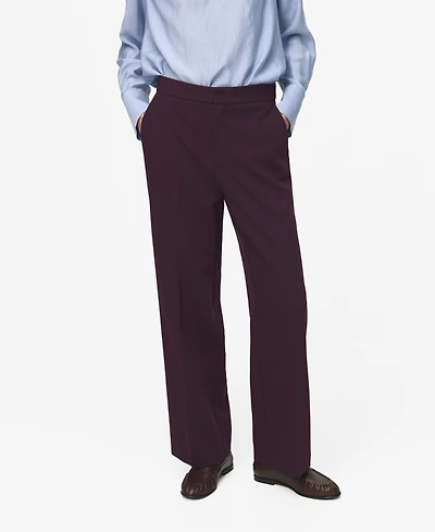 Mango Women's High-Waist Straight Pants