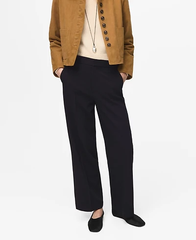 Mango Women's High-Waist Straight Pants