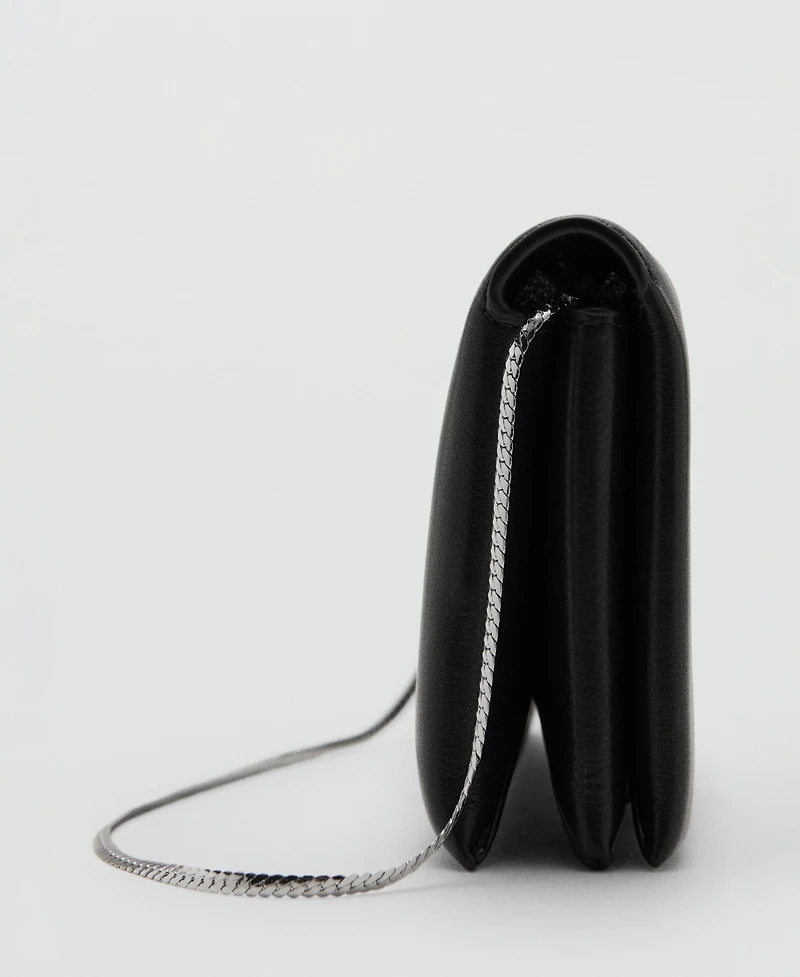 Mango Women's Leather Chain Shoulder Bag