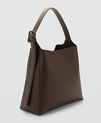Mango Women's Buckle Shopper Bag