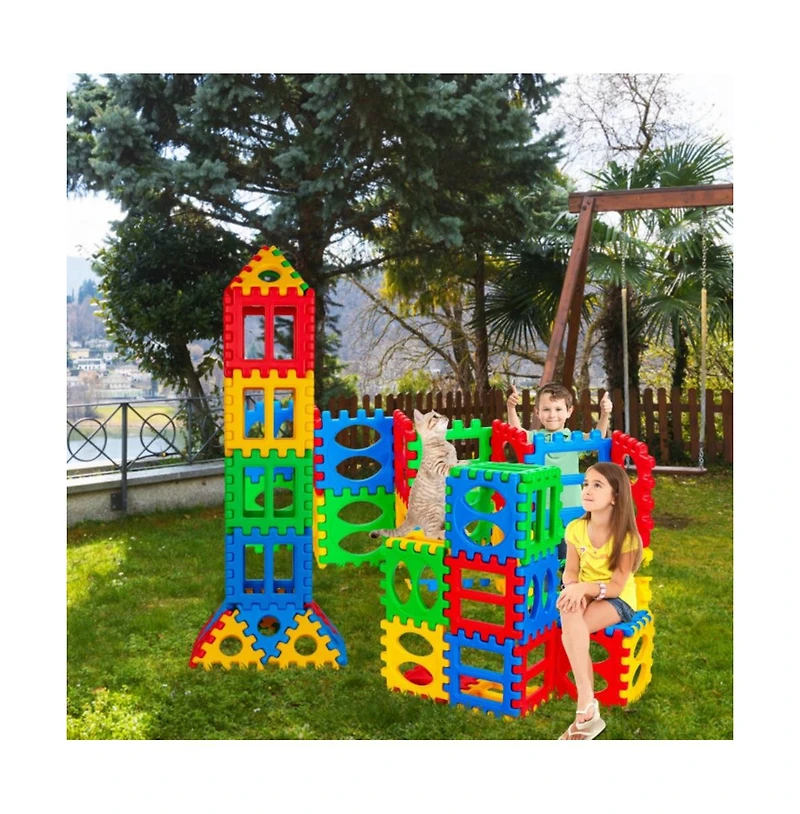 Hongge 32 Piece Big Waffle Block Building Set