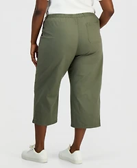 Style & Co Plus Pull-On Cropped Pants, Exclusively at Macy's