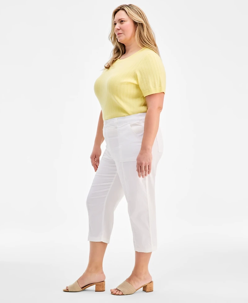 Style & Co Plus Seam Utility Capri Pants, Macy's Exclusive