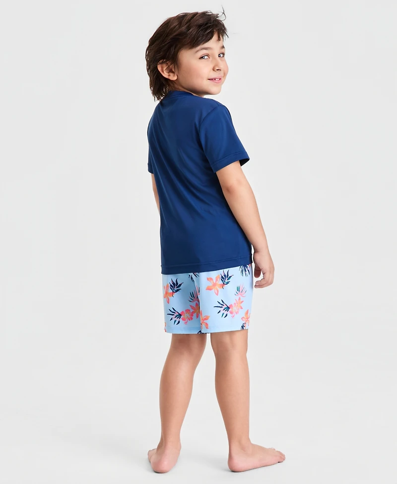 Hurley Toddler Boys' 2T-5T Tropical Floral 2-Piece Swim Set