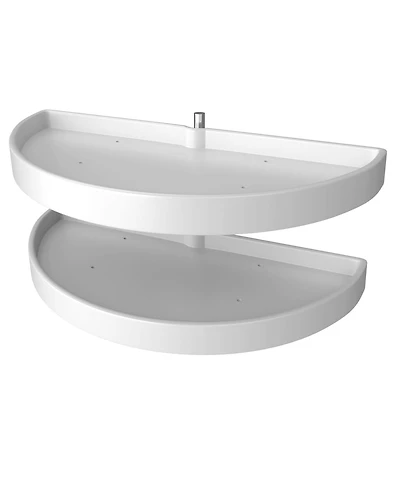 Rev-a-Shelf 33" Lazy Susan Half-Moon Polymer Two-Tier Blind Cabinet 6882-33-11-570