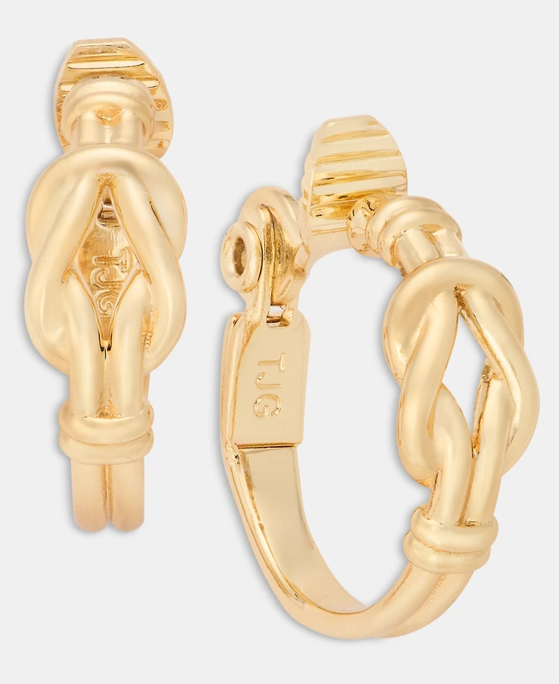 Lauren Ralph Knotted Style Small Hoop Clip-On Earrings, 0.8"