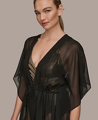 Donna Karan Women's Tie-Front Maxi Kaftan