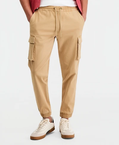 Sun + Stone Men's Garment-Dyed Cargo Jogger Pants