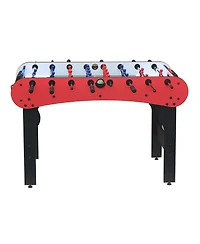 Rbied 5FT Red Mdf Foosball Soccer Table with Steel Rods and 4 Balls, Indoor Football Game Table for Family Recreation or Game Rooms - Rbied