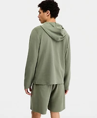 Sun + Stone Men's Beach Terry Button-Placket Hoodie, Macy's Exclusive