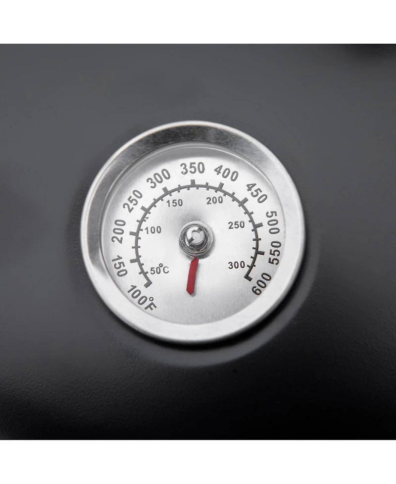 Outsunny 3-In-1 Outdoor Charcoal Bbq Smoker and Grill with 2 Cooking Racks