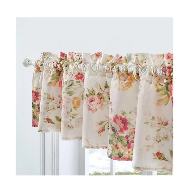 Greenland Home Fashions Grace Embrace Beauty Luxurious Modern Window Treatment Valance Each panel 84'x16" Buttercup