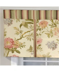 Rlf Home 3" Rod Pocket High Quality Fabric Casa di Fiori Pleated Valance for Windows 50" x 16" Cameo