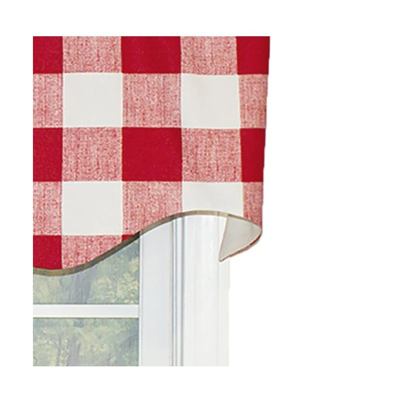 Rlf Home Grande Check Regal Style 3" Rod Pocket Valance 50" x 17