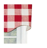Rlf Home Grande Check Regal Style 3" Rod Pocket Valance 50" x 17